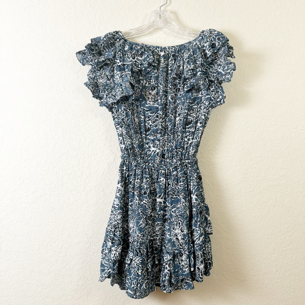 Karina Grimaldi Sabrina Mini Dress In Blue Fern View 4